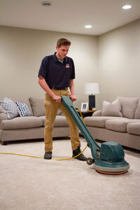 Step 3: Scrub carpet to remove dirt & stains
