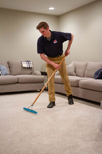 Step 4: Protect and groom carpet fibers